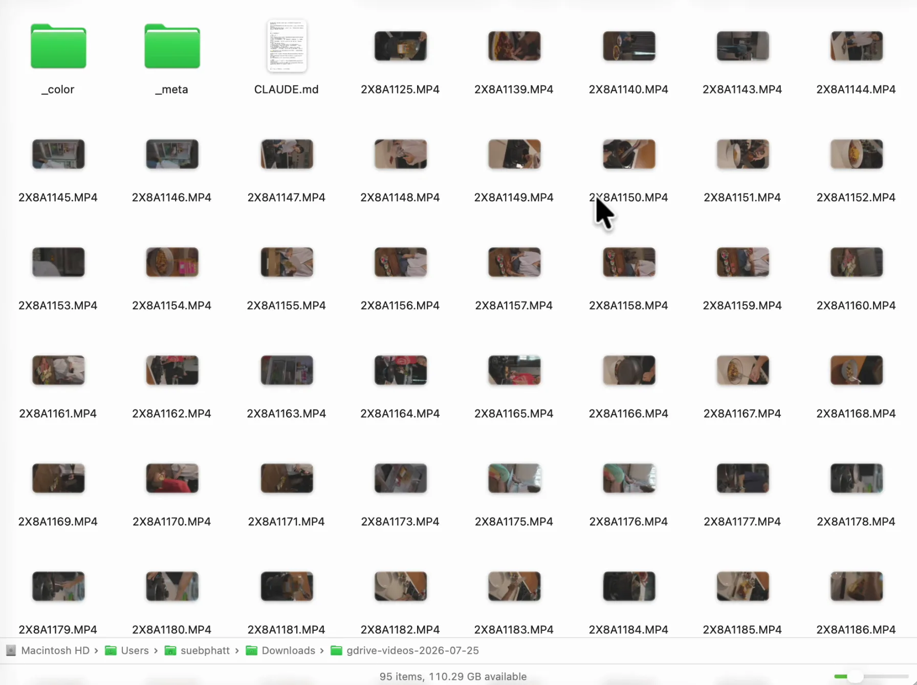 RAW Footage 100 ชิ้นที่เตรียมส่งให้ AI